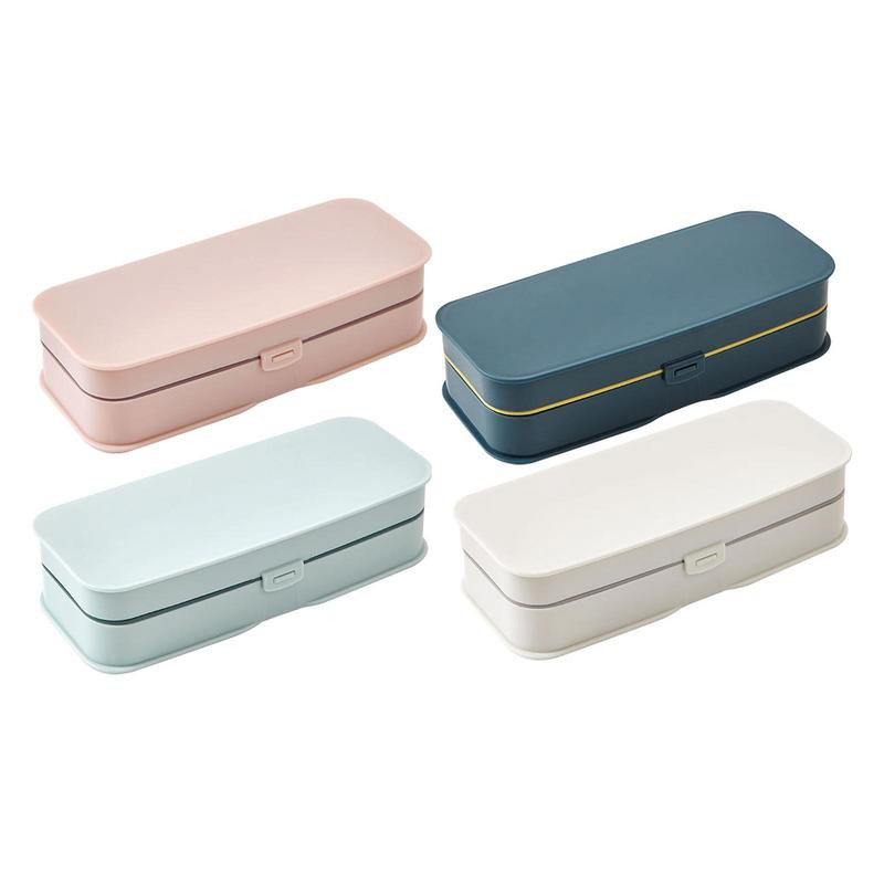 Siuvimo dėžutės organizatorius Kokybiškas nešiojamas dviejų sluoksnių dizaino siuvimo rinkinys Kelioninis siuvimo rinkinys, skirtas naudoti namuose suaugusiems kelionių adatų siūlų rinkinys