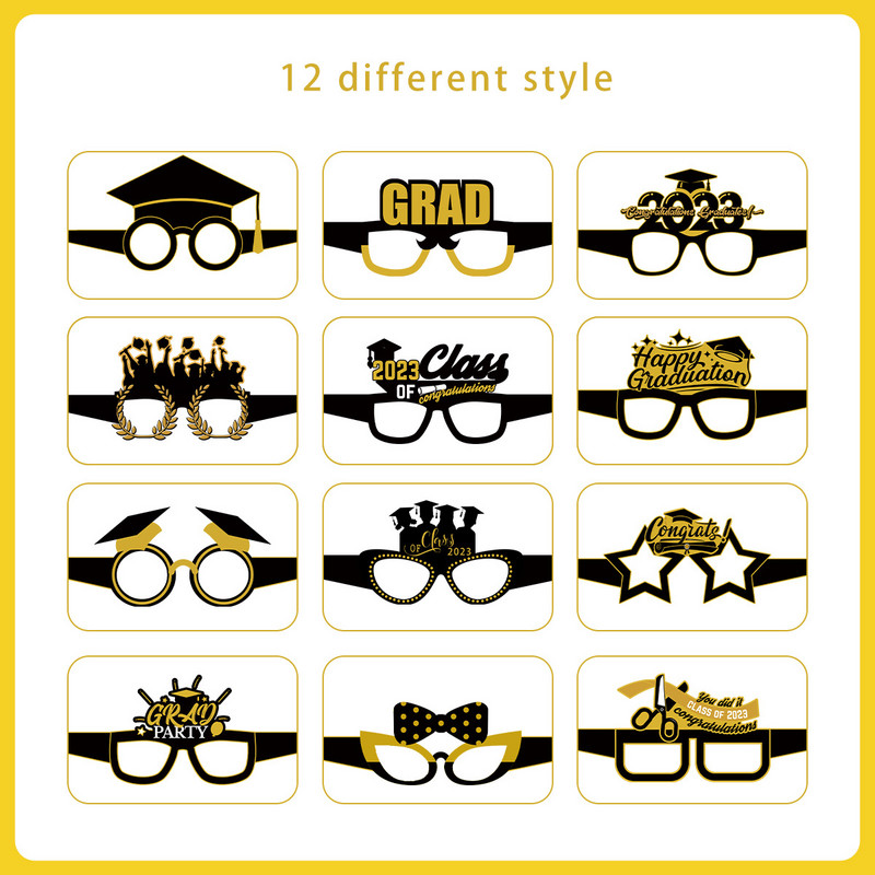 2023. gada izlaiduma foto stenda rekvizīti Melnā zelta izlaiduma rotājumi izlaiduma ballīšu piederumiem 2023. gada izlaiduma ballītes pozas zīme