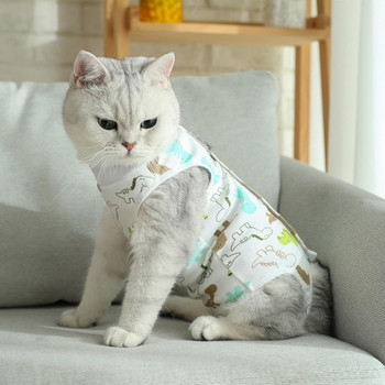 Στολή ανάκτησης στολή απογαλακτισμού γάτας Μοτίβο κινουμένων σχεδίων Αντι-γλείψιμο Φιλικό προς το δέρμα Γάτες για κατοικίδια Χειρουργικά προμήθειες για κατοικίδια