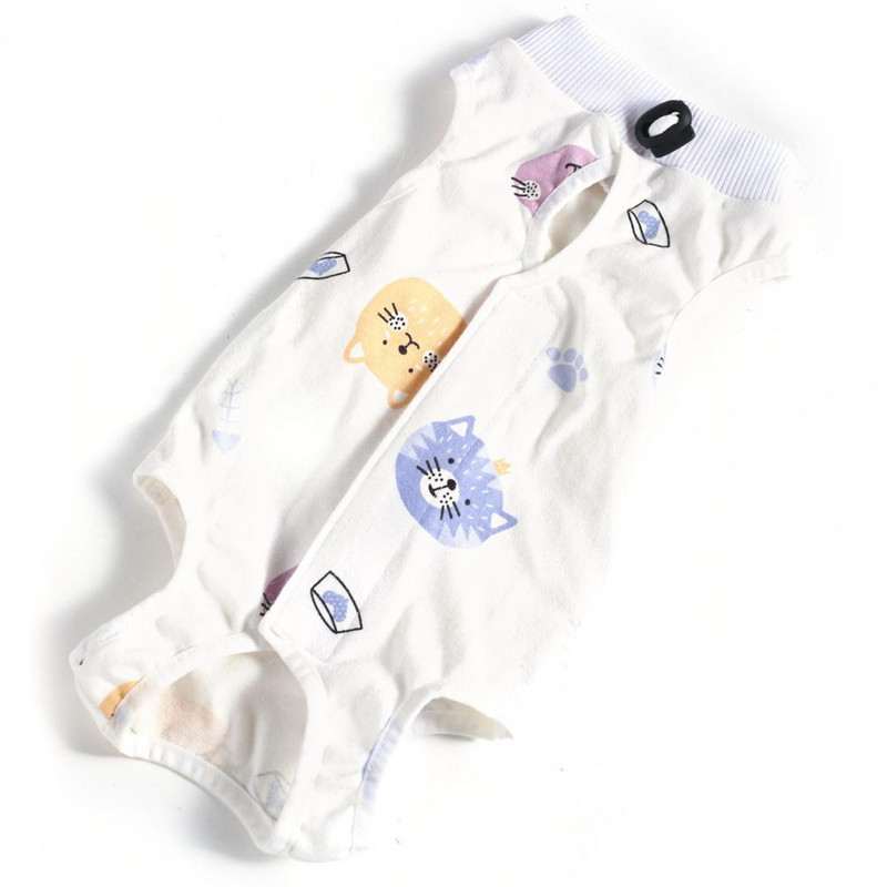 Kaķu atšķiršanas uzvalks atveseļošanās uzvalks multfilmas raksts pret laizīšanu Ādai draudzīgi mājdzīvnieku kaķi Ķirurģiski mājdzīvnieku piederumi