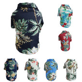 Vasaras mājdzīvnieku apdrukas drēbes suņiem Ziedu pludmales krekls jakas Suņu mētelis kucēnu kostīms kaķis pavasara apģērbs mājdzīvnieku tērpi