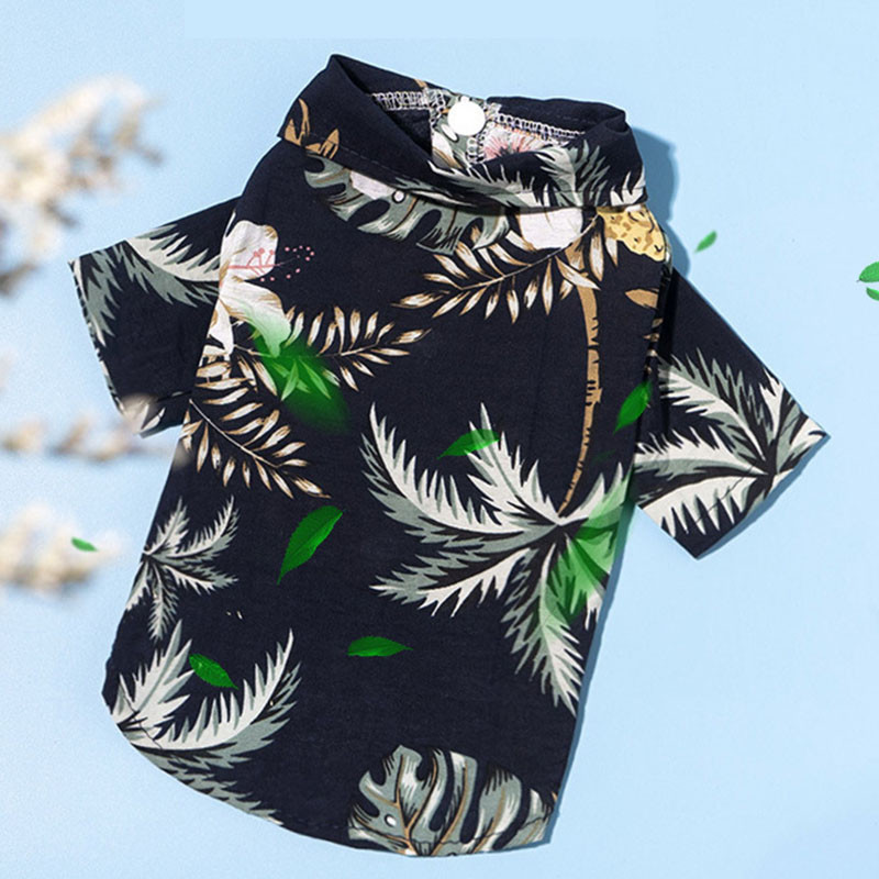 Vasaras mājdzīvnieku apdrukas drēbes suņiem Ziedu pludmales krekls jakas Suņu mētelis kucēnu kostīms kaķis pavasara apģērbs mājdzīvnieku tērpi