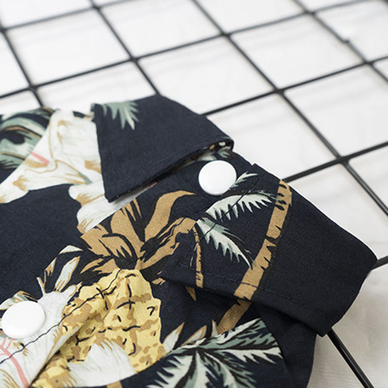 Vasaras mājdzīvnieku apdrukas drēbes suņiem Ziedu pludmales krekls jakas Suņu mētelis kucēnu kostīms kaķis pavasara apģērbs mājdzīvnieku tērpi