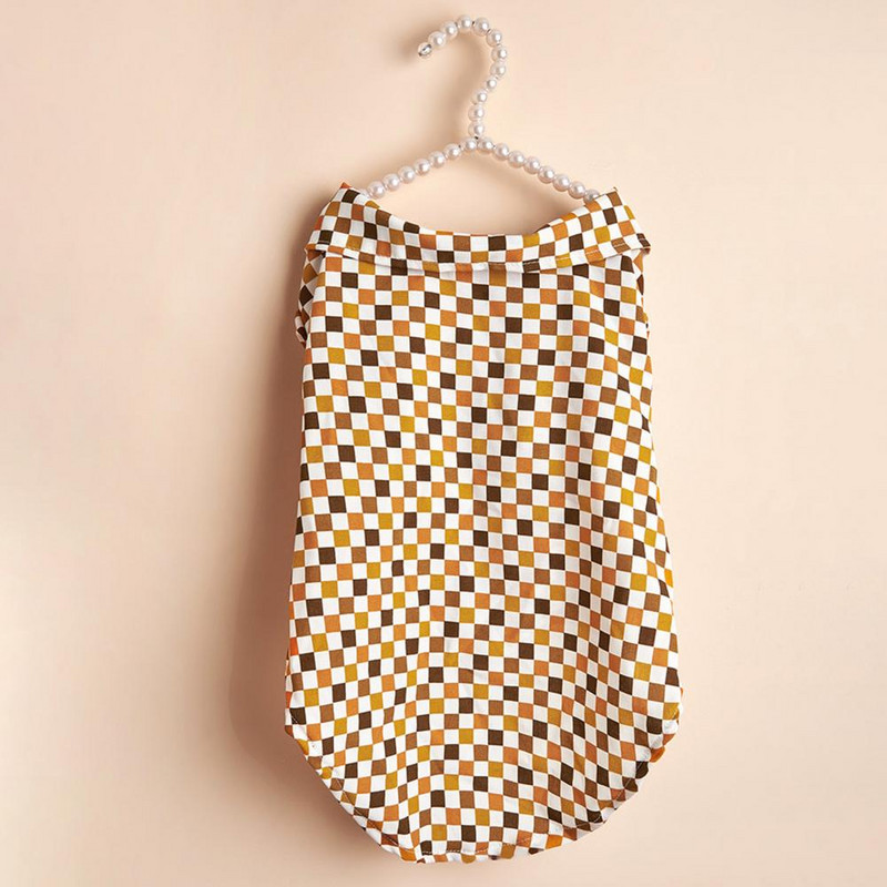 Mājdzīvnieku apģērbi, radoši rūtaini raksti, dekorējoši džemperi, ērti suņu apģērbi brīvā dabā