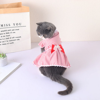Ρούχα Γάτας Καλοκαιρινό Φόρεμα Kitty Κουτάβι One Piece Κοτλέ φούστα για μικρές φυλές Ropa Perro Chihuahua Ένδυση φόρεμα για γάτα
