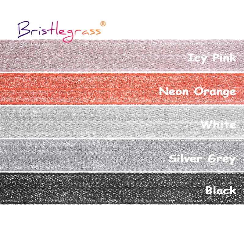 BISTLEGRASS 2 5 10 jards, 3/4 collas, 20 mm sudraba mirdzums, saliekams, elastīgs FOE spandekss, lentes matu kaklasaite, galvas saite.