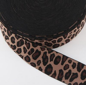 Rugalmas szalag 4 cm Szalag Elasztikus 40 mm Divat Jacquard Leopárd gumiszalag Elasztikus pántok barkácsolás ruhavarró kiegészítőkhöz 1M