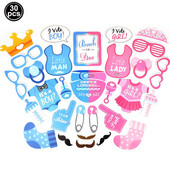 Zēna vai meitenes dzimums, atklāj ballīti Foto kabīne Bērnu dušas dekorēšana Tā ir zēna rekvizītu rāmis Laipni lūgti mājas piederumi