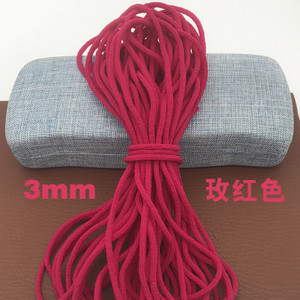 3MM krāsaina maska elastīga josla Corde elastīga gumijas joslas stīga Elastiek Koord virve Elastīga šūšanai DIY Amatniecības piederumi