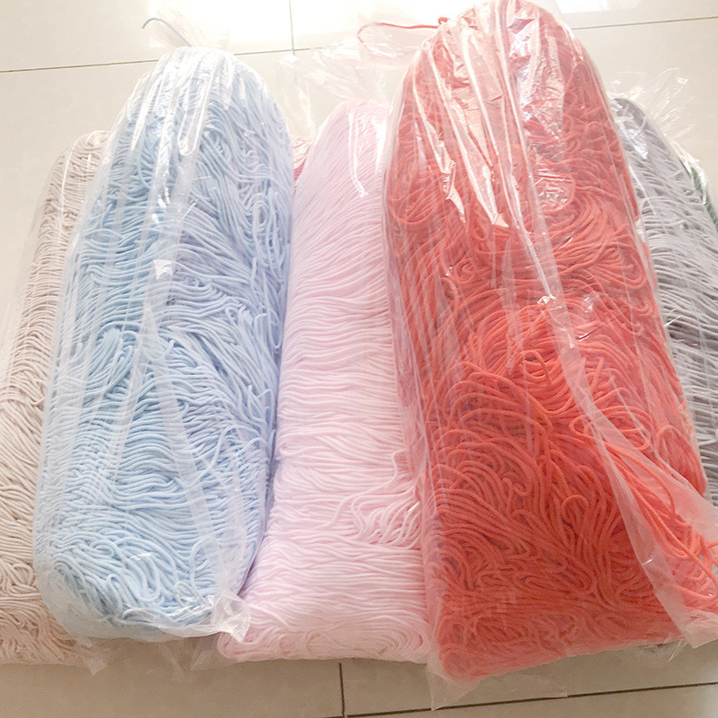 3MM krāsaina maska elastīga josla Corde elastīga gumijas joslas stīga Elastiek Koord virve Elastīga šūšanai DIY Amatniecības piederumi