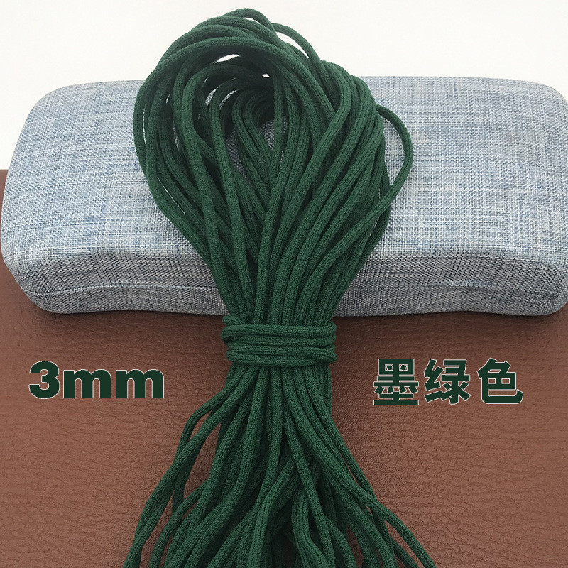 3MM krāsaina maska elastīga josla Corde elastīga gumijas joslas stīga Elastiek Koord virve Elastīga šūšanai DIY Amatniecības piederumi