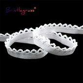 BRISTLEGRASS 2 5 10 Yard 3/8" 10 mm "Picot Loop" nėrinių apdailos tamprės Dekoratyvinės raukšlėtos elastano juostos Apatiniai apatiniai apatiniai siuvimo amatai