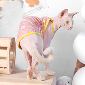 Sphnx Cat Clothing Sfinksa kokvilnas veste Mīksts gudrs krekls bez piedurknēm kaķēnu mētelis elpojošs Devon Rex mīksts apģērbs vasarā