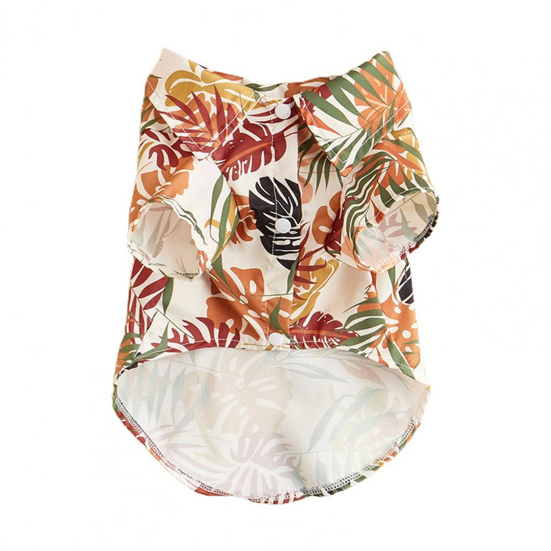 Hawaii Big Dog Ρούχα Καλοκαιρινό μπλουζάκι για κατοικίδια στην παραλία για μικρά μεσαία μεγαλύτερα σκυλιά Κουτάβια γάτα με φύλλα φοίνικα για σκύλους