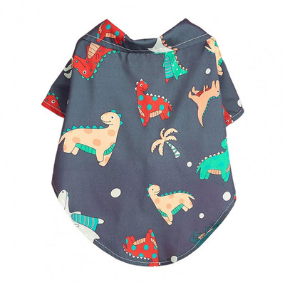 Mājdzīvnieku krekls Karikatūra Dinozauru apdruka Suņu apģērbs Apkakles siksna Vasarā Divkājains Mazs Vidējs Suns Kucēns Kaķis Apģērbs Mājdzīvnieku piederumi