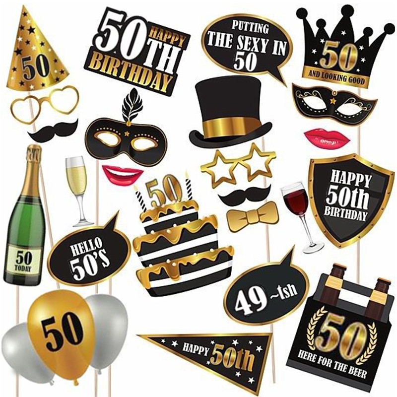 Chicinlife 1 komplekts 30. 50. 60. foto kabīnes rekvizīti vīrietim, sievietei dzimšanas dienas ballītes noformējums pieaugušajiem 30 gadu jubilejai, smieklīgi rekvizītu piederumi