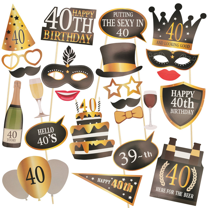 Chicinlife 1 komplekts 30. 50. 60. foto kabīnes rekvizīti vīrietim, sievietei dzimšanas dienas ballītes noformējums pieaugušajiem 30 gadu jubilejai, smieklīgi rekvizītu piederumi