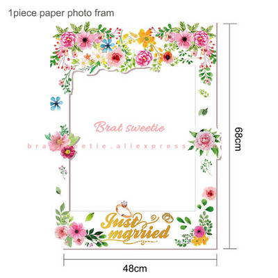 Tikko precējies foto kabīnes rāmja rekvizīti kāzu dekorācijas līgavas duša Mrs kundzes fotokabīnes rekvizīti Vecmeitu ballītes rekvizīti līgavainis