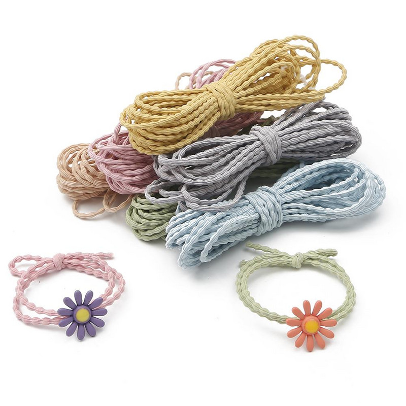 5 metri 3 mm krāsaini, ļoti elastīgi, apaļa elastīgā lente, apaļa elastīga virve, gumijas josla, elastīga līnija, DIY šūšanas piederumi