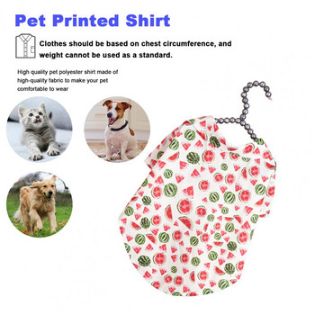 Μπλουζάκι σκύλου με κλείσιμο με κουμπιά γιακά πέτο Καρπούζι στάμπα πουκάμισο σκύλου Καλοκαιρινό κατοικίδιο σκύλος γάτα Μπλούζα με δύο πόδια Προμήθειες για κατοικίδια