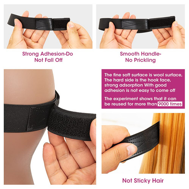 Elastīgās lentes parūkām, malu aptīšana malām, mežģīņu kūstošās lentes, parūku lentes malām, mežģīnes priekšpuses kausēšanai