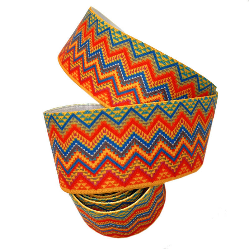 25 mm 38 mm 1 metrs/partija viļņveida apdruka Apģērba viduklis elastīga siksna DIY apģērbu joslas somas Siksnu šūšanas piederumi