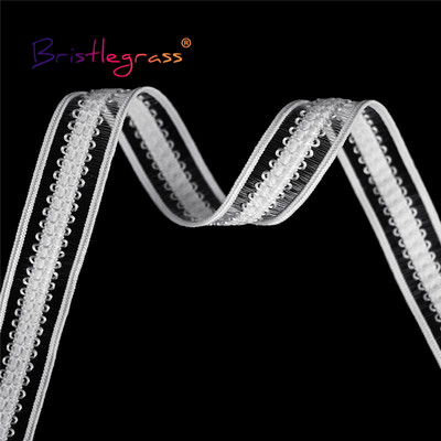 BRISTLEGRASS 2 5 10 Yard 1/2" 13 χιλιοστά συμπαγές διχτυωτό τούλι Frilly Διακοσμητικό τελείωμα δαντέλας Ελαστική ταινία Spandex Φόρεμα ραπτικής χειροτεχνίας DIY