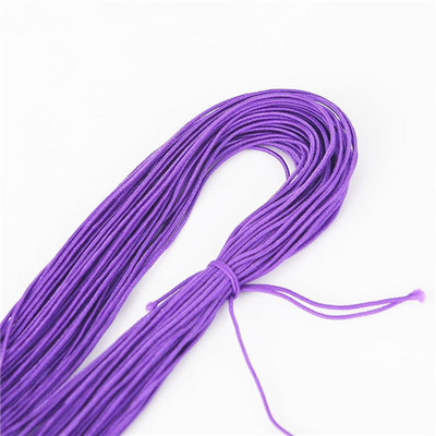 21 jards 1 mm krāsaini augstas kvalitātes apaļa elastīga lente Apaļa elastīga virve Gumijas josla elastīga līnija DIY šūšanas piederumi