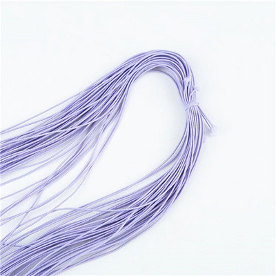 21 jards 1 mm krāsaini augstas kvalitātes apaļa elastīga lente Apaļa elastīga virve Gumijas josla elastīga līnija DIY šūšanas piederumi