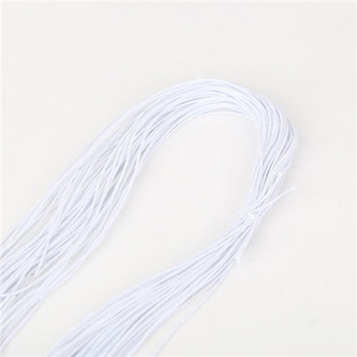 21 jards 1 mm krāsaini augstas kvalitātes apaļa elastīga lente Apaļa elastīga virve Gumijas josla elastīga līnija DIY šūšanas piederumi