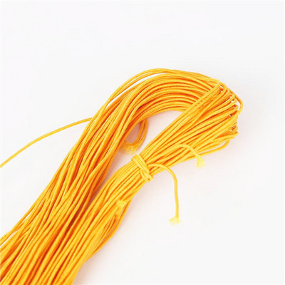 21 jards 1 mm krāsaini augstas kvalitātes apaļa elastīga lente Apaļa elastīga virve Gumijas josla elastīga līnija DIY šūšanas piederumi