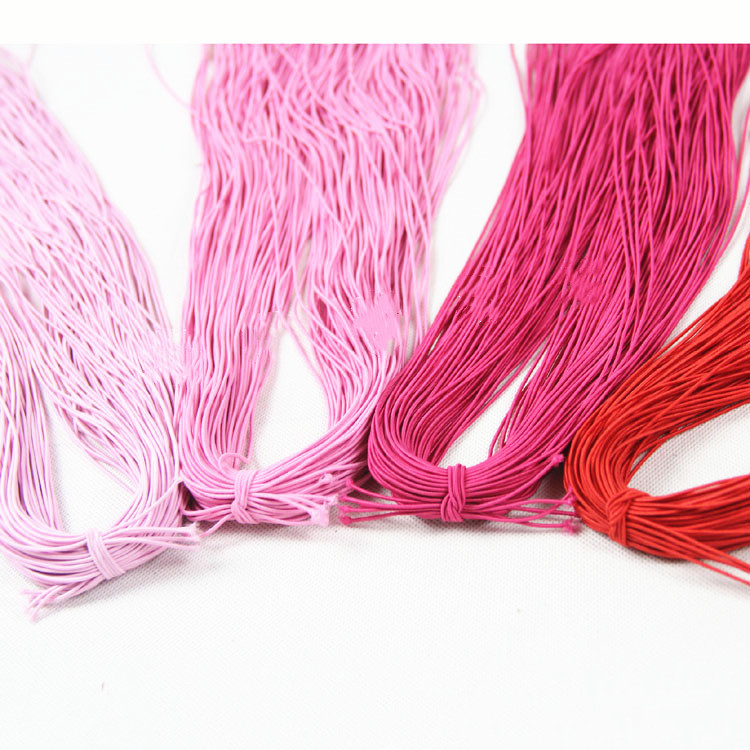 21 jards 1 mm krāsaini augstas kvalitātes apaļa elastīga lente Apaļa elastīga virve Gumijas josla elastīga līnija DIY šūšanas piederumi