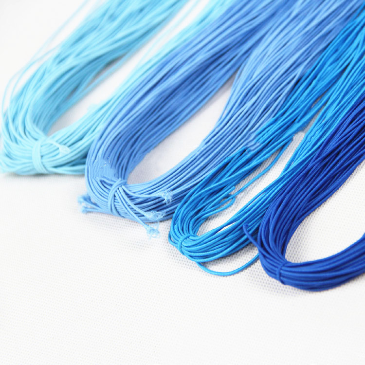 21 jards 1 mm krāsaini augstas kvalitātes apaļa elastīga lente Apaļa elastīga virve Gumijas josla elastīga līnija DIY šūšanas piederumi