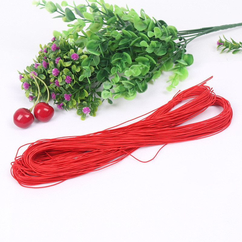 21 jards 1 mm krāsaini augstas kvalitātes apaļa elastīga lente Apaļa elastīga virve Gumijas josla elastīga līnija DIY šūšanas piederumi