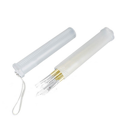 Adjustable Foldable Pen Organizer Plastic Student Supplies Transparent Portable Slim Pen Holder Pencil Case