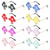 Vicces, szabálytalan gomba alakú napszemüvegek nőknek Férfi Divat Születésnapi Party Cosplay szemüvegek Photo Prop Halloween Dekoráció