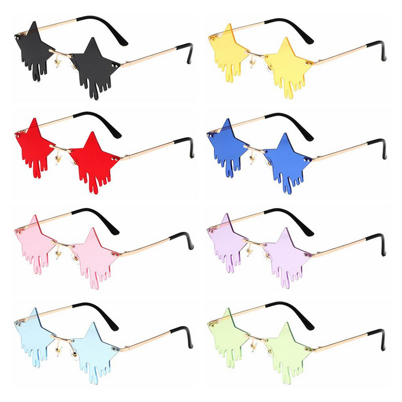 Vicces, szabálytalan gomba alakú napszemüvegek nőknek Férfi Divat Születésnapi Party Cosplay szemüvegek Photo Prop Halloween Dekoráció