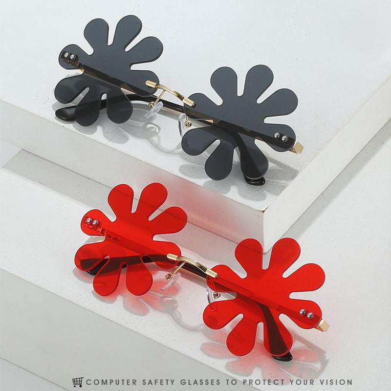 Vicces, szabálytalan gomba alakú napszemüvegek nőknek Férfi Divat Születésnapi Party Cosplay szemüvegek Photo Prop Halloween Dekoráció