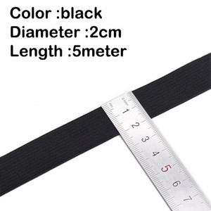 5 metri, balts, melns neilons, augstākās elastīgās lentes apģērba biksēm, DIY šūšanas piederumi 10/15/20/25/30/35/40/45/50/60MM