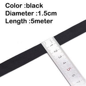 5 metri, balts, melns neilons, augstākās elastīgās lentes apģērba biksēm, DIY šūšanas piederumi 10/15/20/25/30/35/40/45/50/60MM