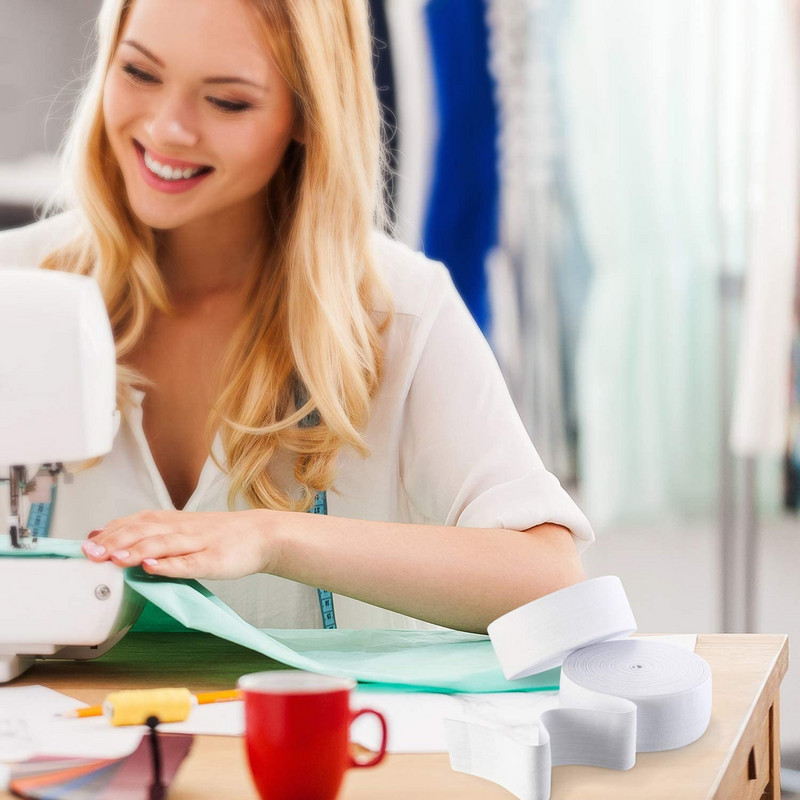 5 metri, balts, melns neilons, augstākās elastīgās lentes apģērba biksēm, DIY šūšanas piederumi 10/15/20/25/30/35/40/45/50/60MM