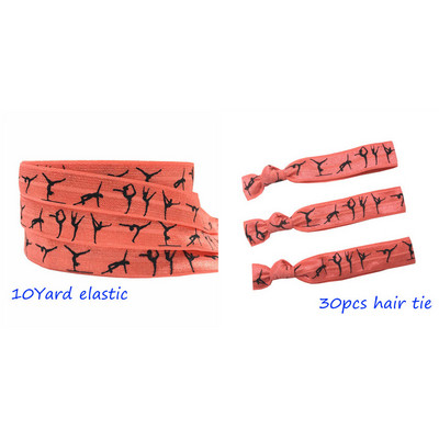 Sporta elastīga lente, 10 jardi, 15 mm volejbols beisbols futbols, baleta apdruka, pārlokama elastīga siksna, šūšanas amatniecības piederumi