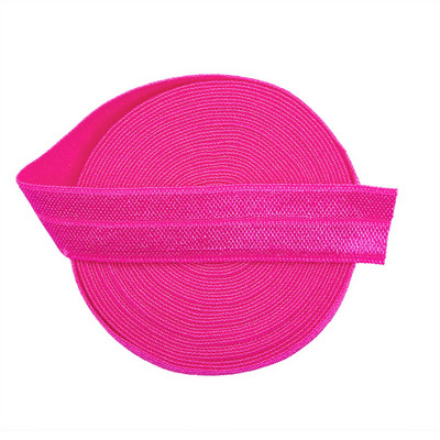 5 jardi 15 mm vienkrāsains, spīdīgs FOE salokāms elastīgs lentes matu lentes Galvas lentes Kleitas dekorēšana DIY šūšanas piederumi