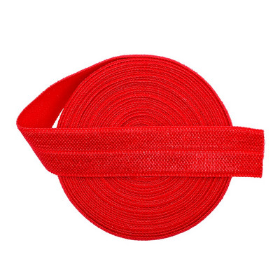 5 jardi 15 mm vienkrāsains, spīdīgs FOE salokāms elastīgs lentes matu lentes Galvas lentes Kleitas dekorēšana DIY šūšanas piederumi