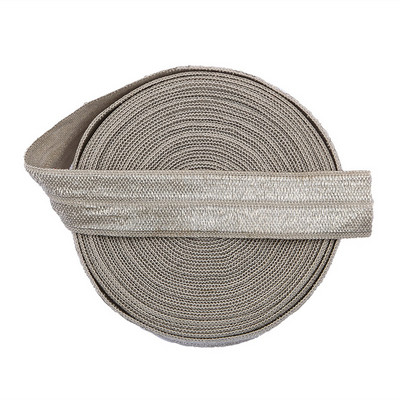 5 jardi 15 mm vienkrāsains, spīdīgs FOE salokāms elastīgs lentes matu lentes Galvas lentes Kleitas dekorēšana DIY šūšanas piederumi