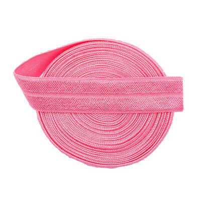 5 jardi 15 mm vienkrāsains, spīdīgs FOE salokāms elastīgs lentes matu lentes Galvas lentes Kleitas dekorēšana DIY šūšanas piederumi