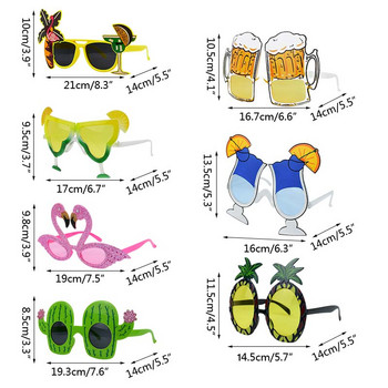 1бр Хавайски слънчеви очила за парти на плажа Забавни слънчеви очила с фламинго и ананас Хавайски летен фестивал Парти очила Консумативи за деца