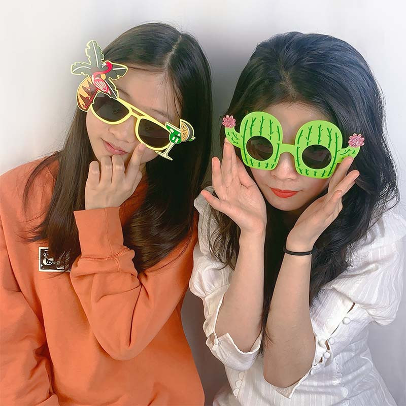 1бр Хавайски слънчеви очила за парти на плажа Забавни слънчеви очила с фламинго и ананас Хавайски летен фестивал Парти очила Консумативи за деца