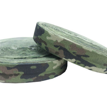 10 ярда 15 mm камуфлажна щампа сгъвка върху еластична лента FOE шапки Опаковка за подаръци за партита Шиене Аксесоари за декорация на дома