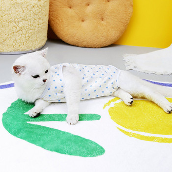 Ρούχα αποστείρωσης για γάτες Αναπνεύσιμο κοστούμι χειρουργείου για γατάκι που απογαλακτίζεται με λουράκι σώματος για κουτάβι, προμήθειες για κατοικίδια